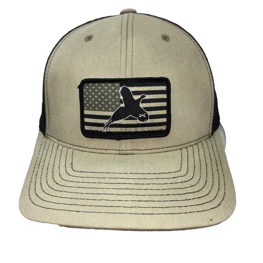Bison Union Black/Tan Snap Back Ball Cap OSFM